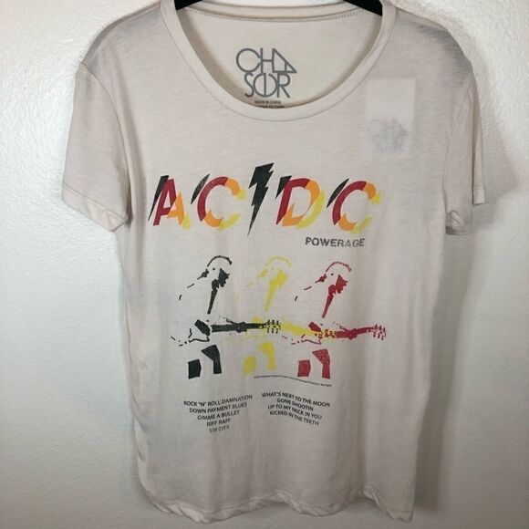 NWT Chaser t-shirt XSMALL AC/DC retro concert tee - Picture 1 of 6